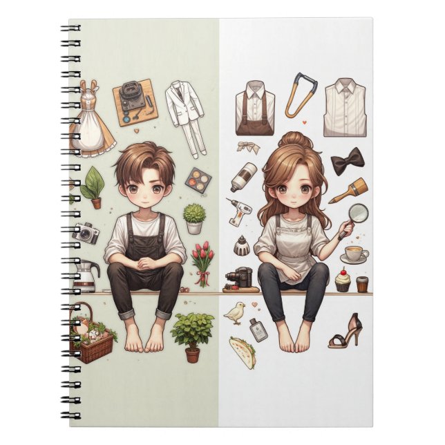 Der Mann, die Frau ver.1 Spiral Foto Notebook Notizblock (Vorderseite)