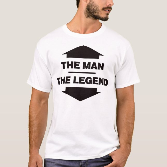 Der Mann die Legende - Schwarzes T-Shirt (Vorderseite)