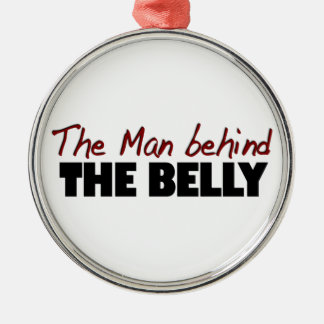 Der Mann hinter dem Bauch Silbernes Ornament