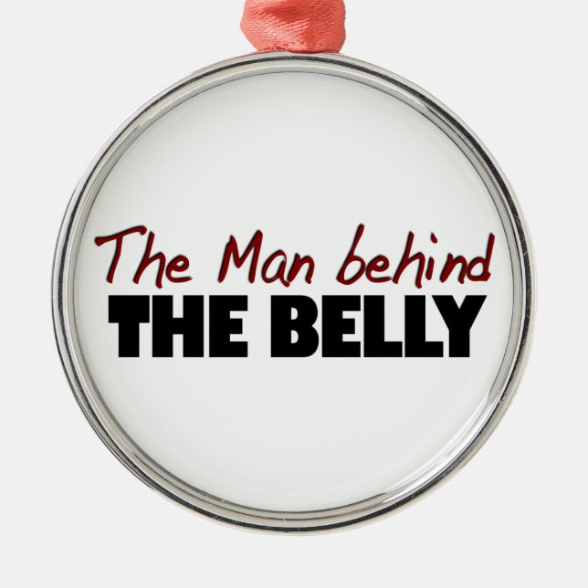 Der Mann hinter dem Bauch Silbernes Ornament (Vorne)