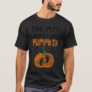 Der Mann hinter dem Halloween-Kürbis T-Shirt