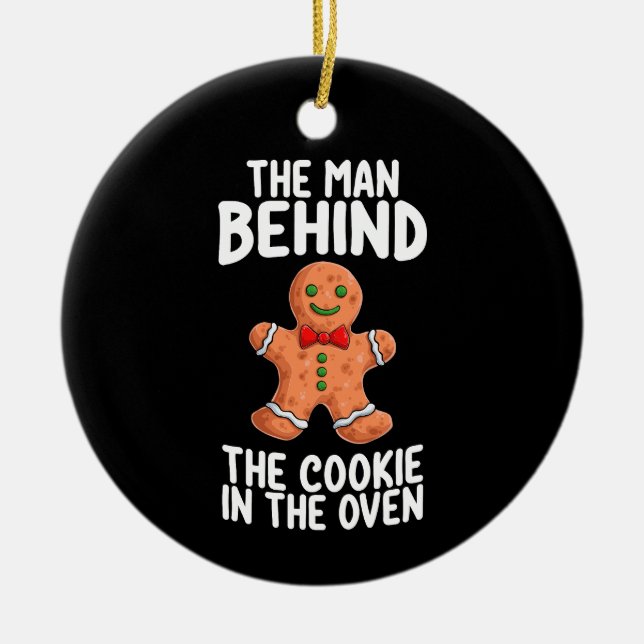Der Mann hinter dem Keks zu Weihnachten pro Keramik Ornament (Vorne)
