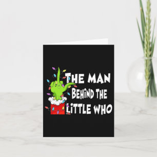 Der Mann hinter dem kleinen, wem Shirt Weihnachtsp Karte