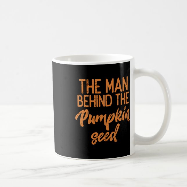 Der Mann hinter dem Kürbisgefühl Halloweenschwange Kaffeetasse (Rechts)