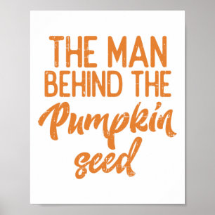 Der Mann hinter dem Kürbisgefühl Halloweenschwange Poster