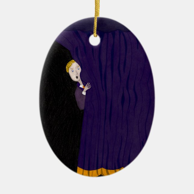 Der Mann hinter dem Vorhang Keramikornament (Vorne)