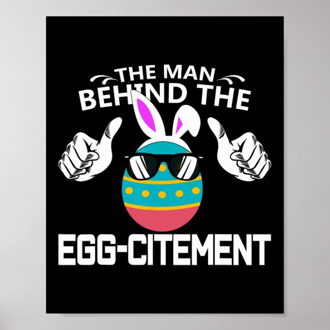 Der Mann hinter der Ei-zitement Oster-Schwangersch Poster (Vorne)