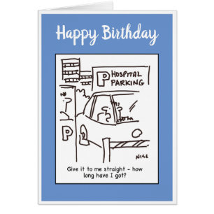 Der Mann im Krankenhauspark frage, wie lange er ha