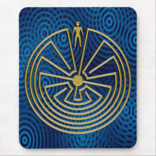 Der Mann im Labyrinth - Gold Mousepad