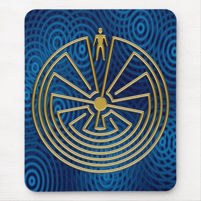 Der Mann im Labyrinth - Gold Mousepad (Vorne)