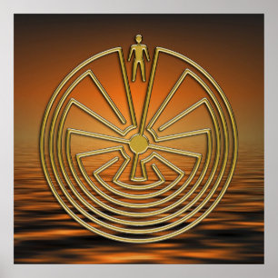 Der Mann im Labyrinth - Gold Poster