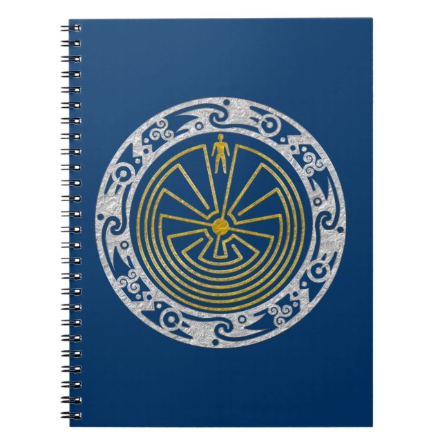 Der Mann im Labyrinth - verzieren Sie Goldsilber Notizblock (Vorderseite)