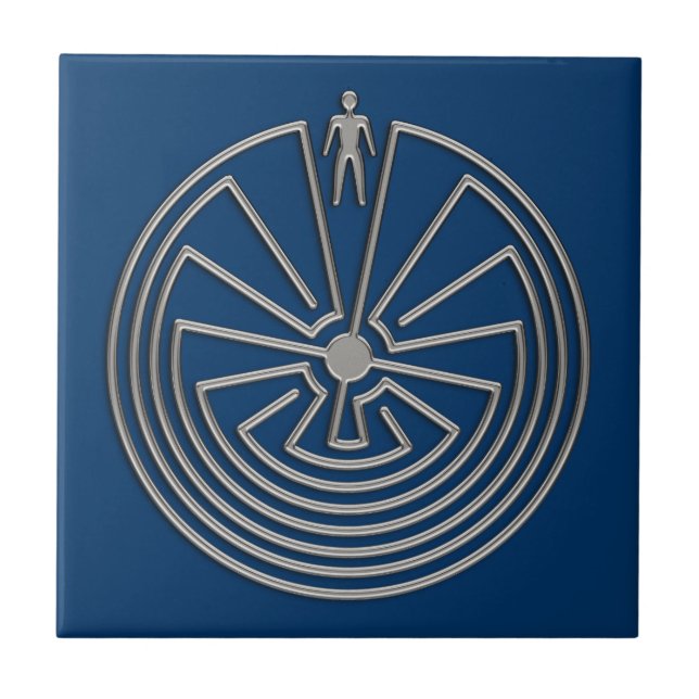 Der Mann im Maze - Silber Fliese (Vorderseite)
