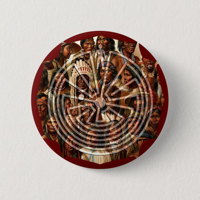 Der Mann im Maze - Volksstil Button (Vorderseite)
