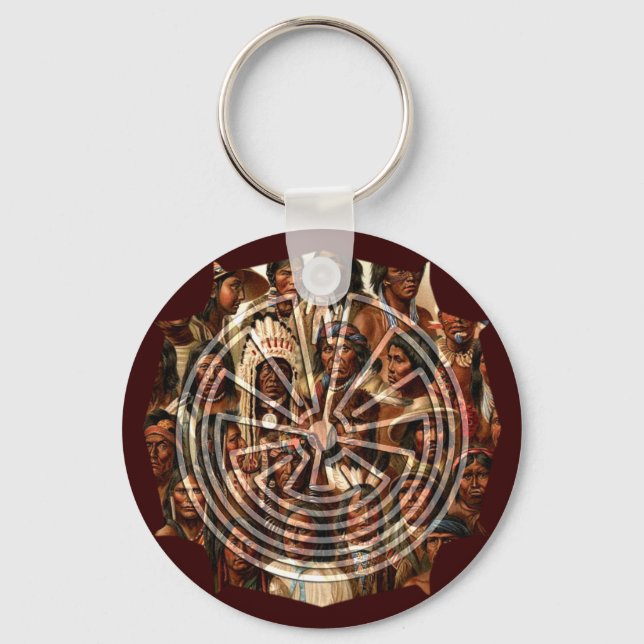 Der Mann im Maze - Volksstil Schlüsselanhänger (Vorderseite)