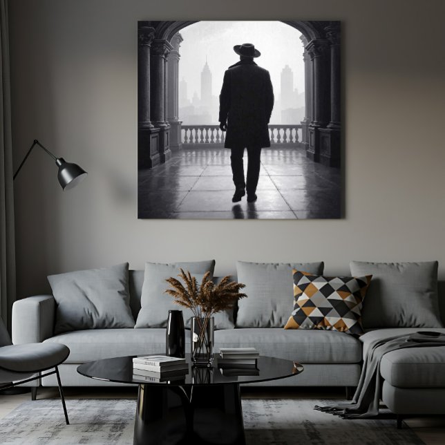 Der Mann im Nebel der Stadt Poster (Von Creator hochgeladen)