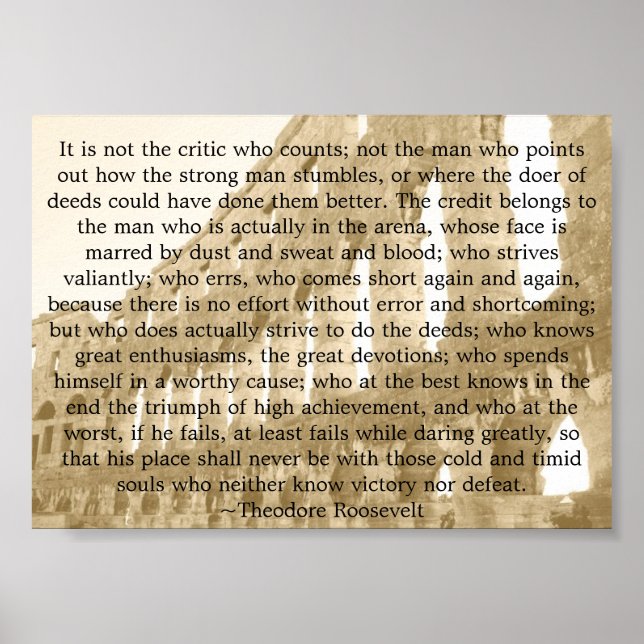 'Der Mann in der Arena' Poster (Vorne)