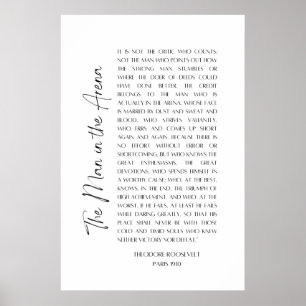 Der Mann in der Arena - Theodore Roosevelt - Poste Poster