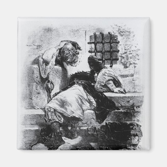 Der Mann in der Eisernen Maske in seinem Gefängnis Magnet (Vorne)