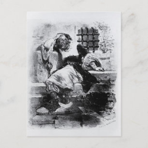 Der Mann in der Eisernen Maske in seinem Gefängnis Postkarte