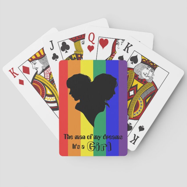 Der Mann meiner Träume ist es ein Mädchen Spielkarten (Rückseite)