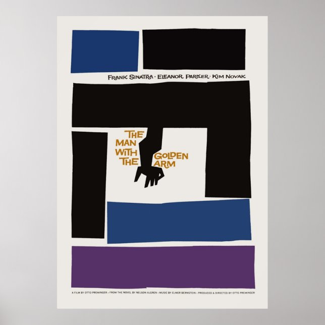 Der Mann mit dem Golden Arm Saul Bass Movie Poster (Vorne)