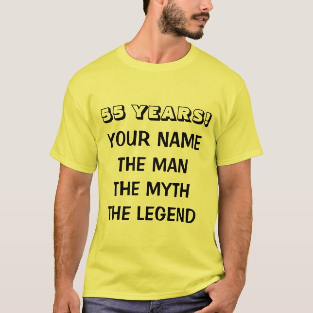 Der Mann Mythos Legende in Shirt für 55. Geburtsta (Vorderseite)