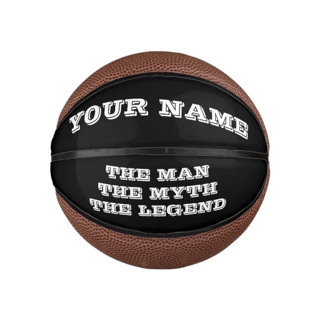 Der Mann Mythos, lustiger individuelle Name Mini Basketball (Vorderseite)