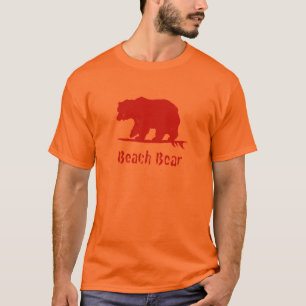 Der männliche T - Shirt, Beach Bären-Design T-Shirt