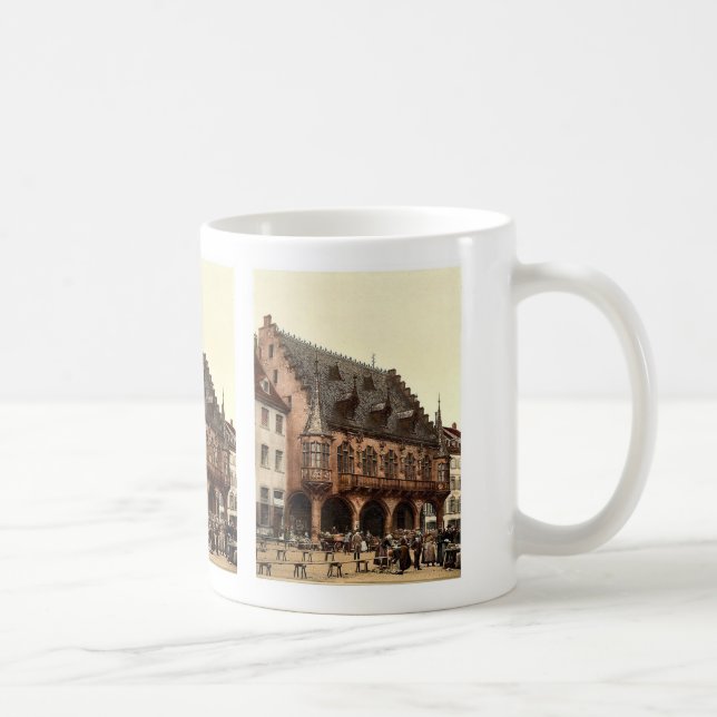 Der Markt, Freiburg, Baden, Deutschland Tasse (Rechts)