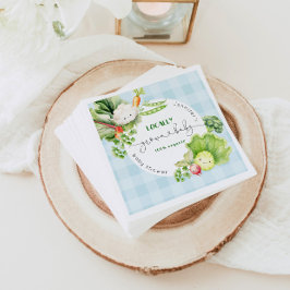 Der Markt für Babydusche mit lokalen Bauern Serviette