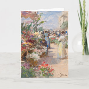 Der Markt für Blume   Victor Gabriel Gilbert Karte