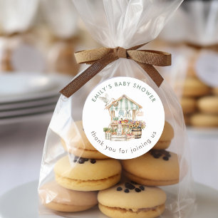 Der Markt für einheimische Bauern Thankyou Baby Sh Runder Aufkleber