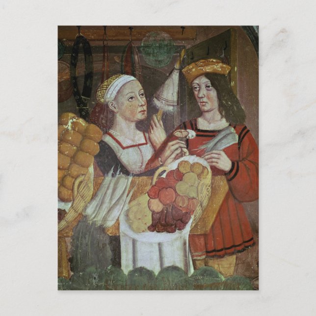 Der Markt für Gemüse Postkarte (Vorderseite)