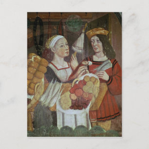 Der Markt für Gemüse Postkarte
