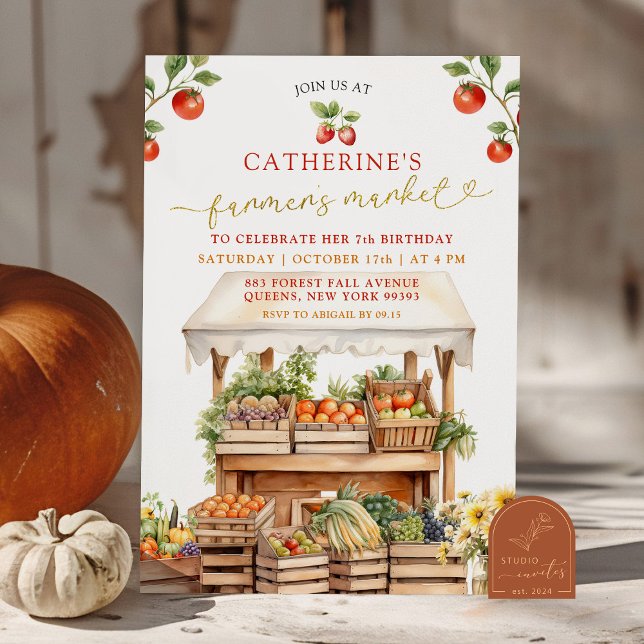 Der Markt für Girl Farmer fällt jedes Alter zum Ge Einladung (Von Creator hochgeladen)