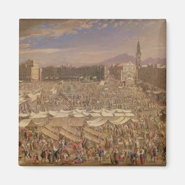 Der Markt in Neapel Magnet (Vorne)