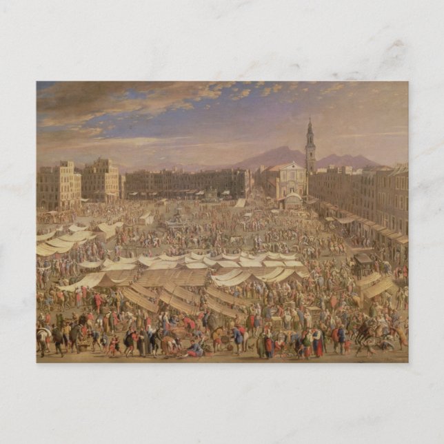 Der Markt in Neapel Postkarte (Vorderseite)