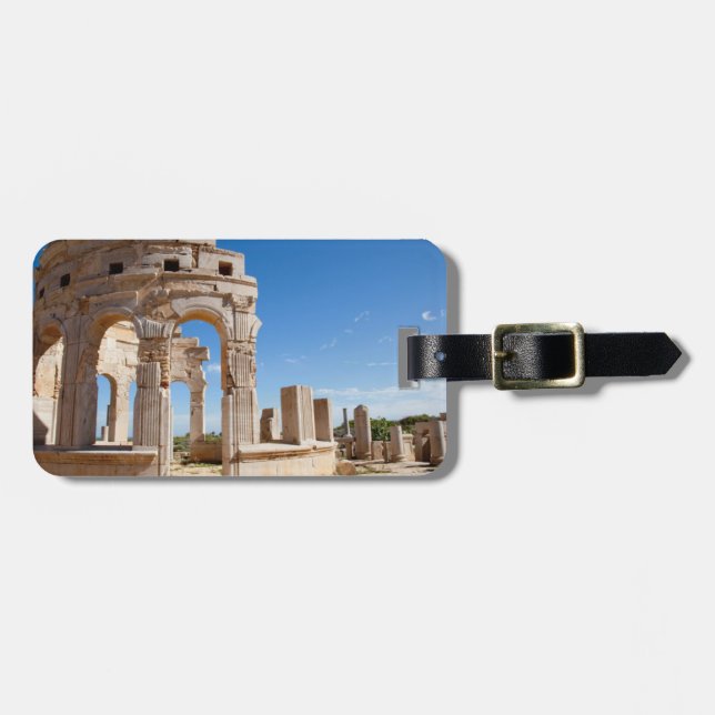 Der Markt, Leptis Magna, Al Khums District Gepäckanhänger (Vorderseite horizontal)