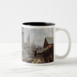 Der Markt und der Brunnen der Unschuldige Zweifarbige Tasse