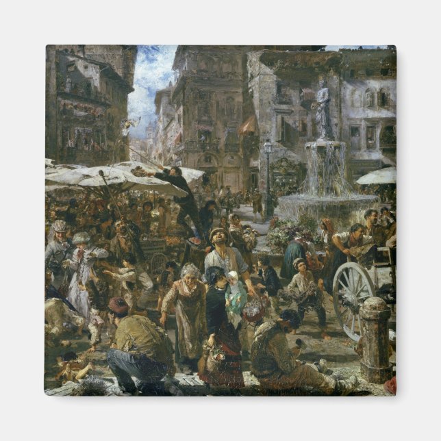 Der Markt von Verona Magnet (Vorne)