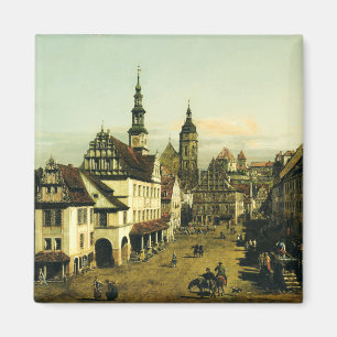 Der Marktplatz in Pirna von Bernardo Bellotto Magnet