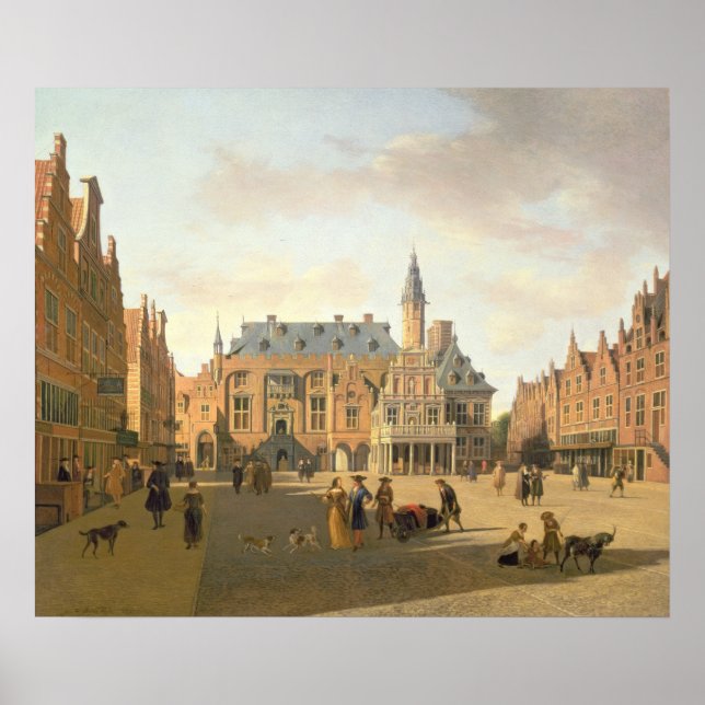 Der Marktplatz mit den Raadhuis Poster (Vorne)