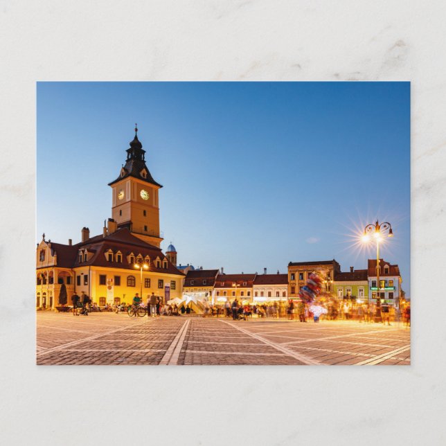 Der Marktplatz von Brasov in Rumänien Postkarte (Vorderseite)
