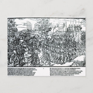 Der Marsch der englischen Armee mit Sir Henry Sidn Postkarte