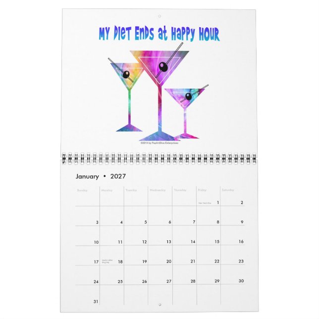 Der Martini Diva Cocktail Rezept Kalender (Jan 2027)