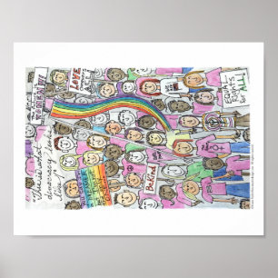 Der März der Frauen - 11" x 8,5" Plakat
