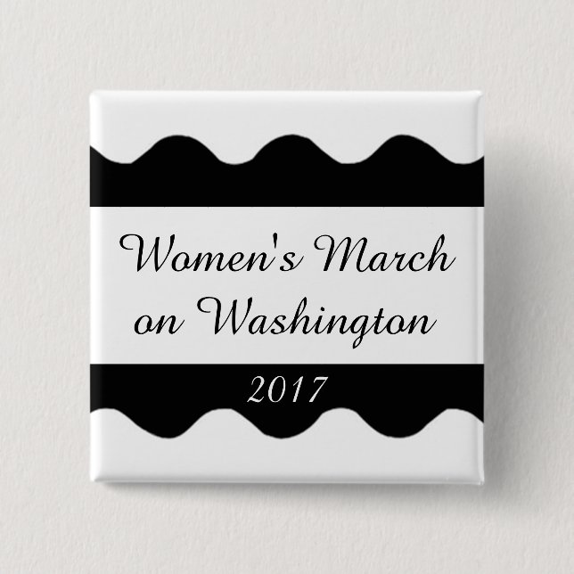 Der März der Frauen auf Washington Button (Vorderseite)