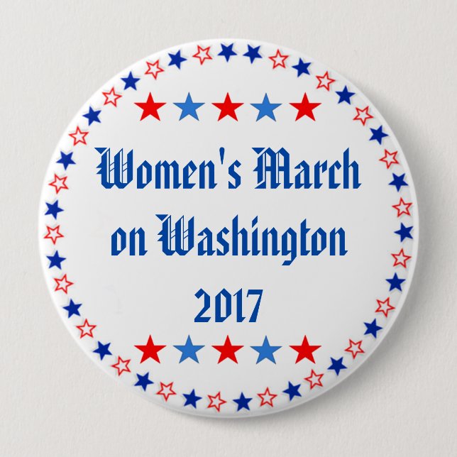 Der März der Frauen auf Washington Button (Vorderseite)