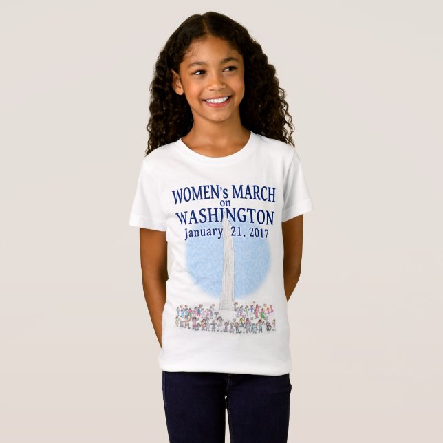 Der März der Frauen auf Washington T-Shirt (Vorne ganz)